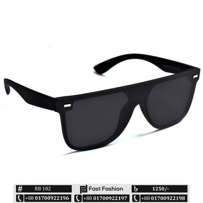 Stylish Royal Black Wayfarer Sunglass for Men | RB 102