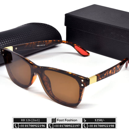 Stylish 2in1 Imported Quality Sunglass for Men | RB 126