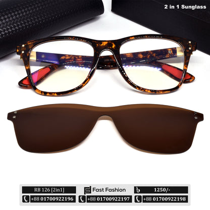 Stylish 2in1 Imported Quality Sunglass for Men | RB 126