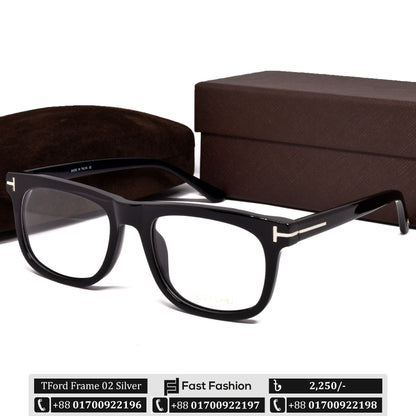 Trendy Stylish Optic Frame | TFord Frame 02 Silver | Premium Quality