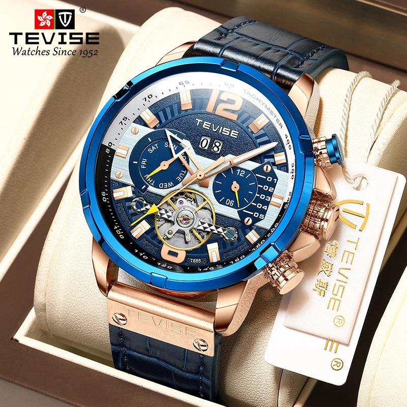 Tevise Mechanical Automatic Premium Quality Watch | Tevise 27 Blue