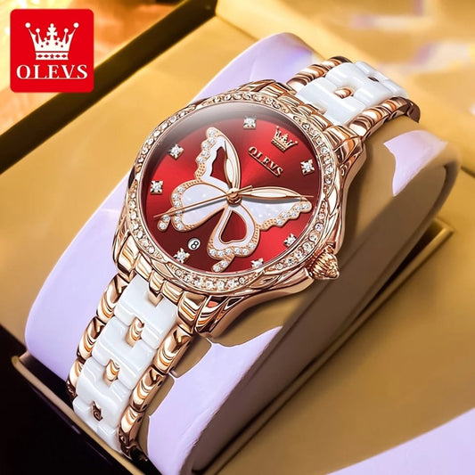 Original OLEVS Ceramic Ladies Quartz Watch | 100% Authentic | OLEVS L 5610 A