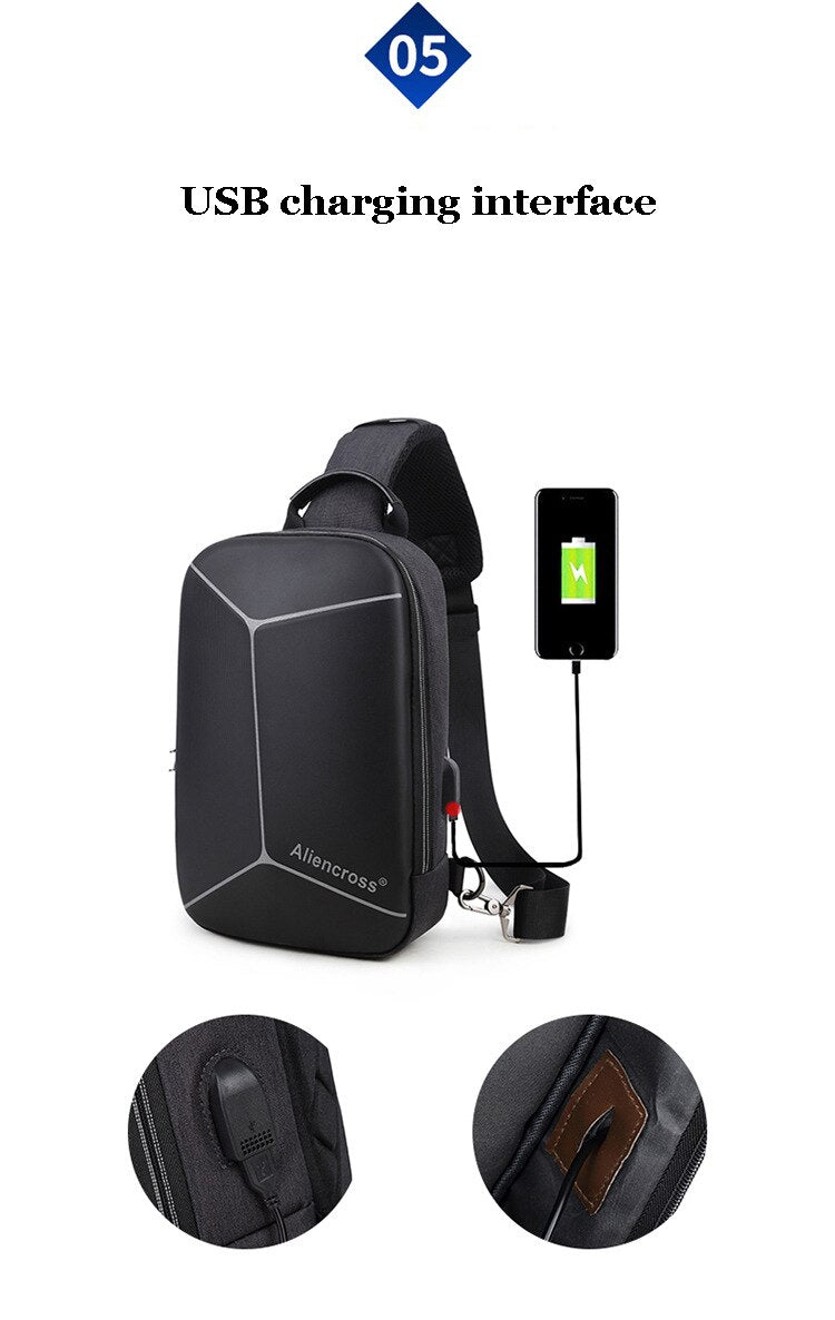 Crossbody Bag Anti-theft Shoulder Bag | USB charging Messenger Bag | Waterproof Chest Bag | KN Side Bag 03