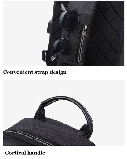 Crossbody Bag Anti-theft Shoulder Bag | USB charging Messenger Bag | Waterproof Chest Bag | KN Side Bag 04