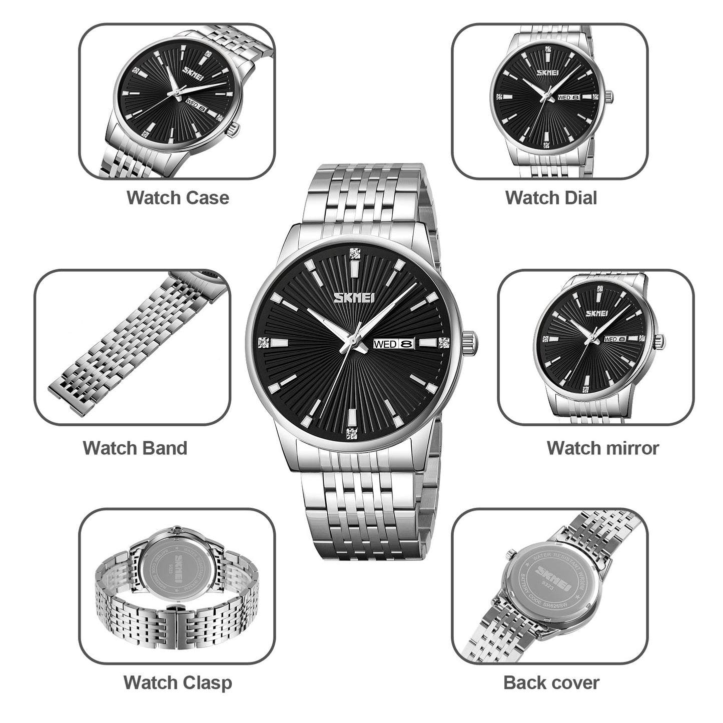 SKMEI 9323 Stylish Premium Quality Quartz Watch | SKMEI 80