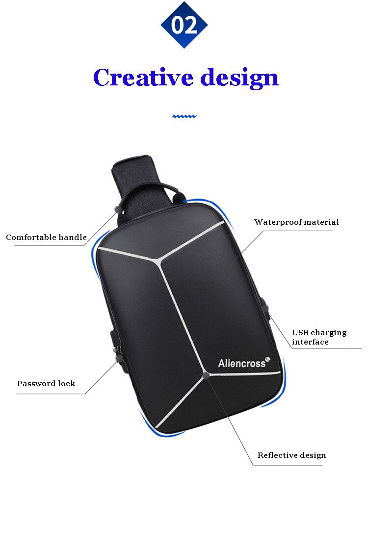 Crossbody Bag Anti-theft Shoulder Bag | USB charging Messenger Bag | Waterproof Chest Bag | KN Side Bag 04