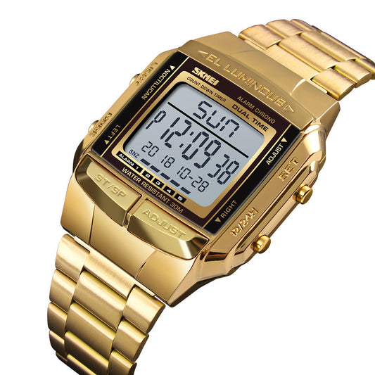Original SKMEI Premium Quality Digital Quartz Watch | SKMEI 1381 Golden