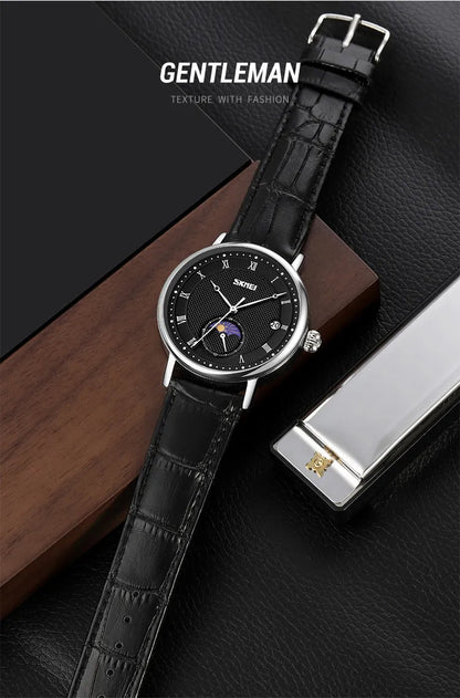 Original SKMEI Premium Quality Moonphase Quartz Watch | SKMEI 9308 A