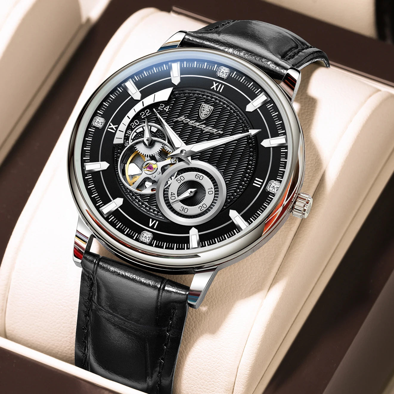 Poedagar Automatic Mechanical Watch | 100% Authentic | Poedagar 1416B 4