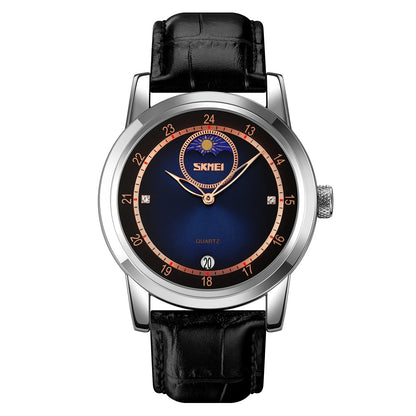 SKMEI Premium Quality Sun Moon Star Quartz Watch | SKMEI 9300