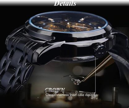 Original BIDEN Mechanical Automatic Self-Wind Wristwatche Watch - Biden 46 V2 Full Black