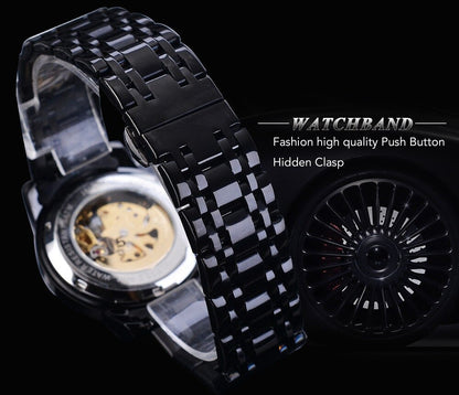 Original BIDEN Mechanical Automatic Self-Wind Wristwatche Watch - Biden 46 V2 Full Black