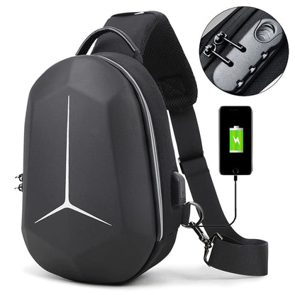 Anti-theft lock Chest-Bag - Side Bag - USB charging travel Shoulder Waterproof Crossbody Bag - KN Side Bag 02