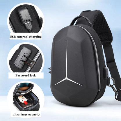 Anti-theft lock Chest-Bag - Side Bag - USB charging travel Shoulder Waterproof Crossbody Bag - KN Side Bag 02