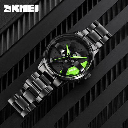 Original SKMEI Car Wheel Stainless Steel Waterproof Watch - SKMEI 52