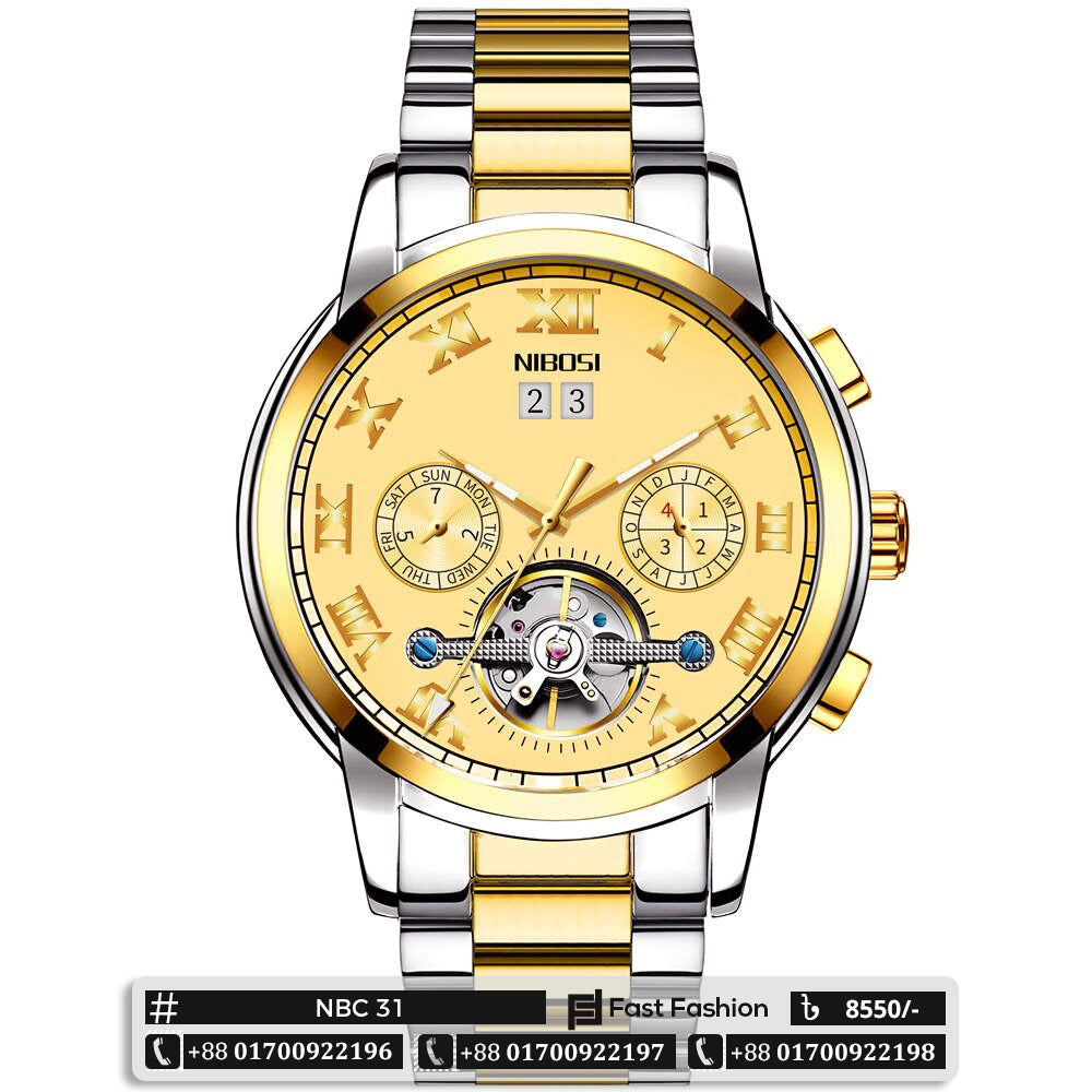 Original Luxury NIBOSI Business Mechanical Automatic Watch - NBC 31